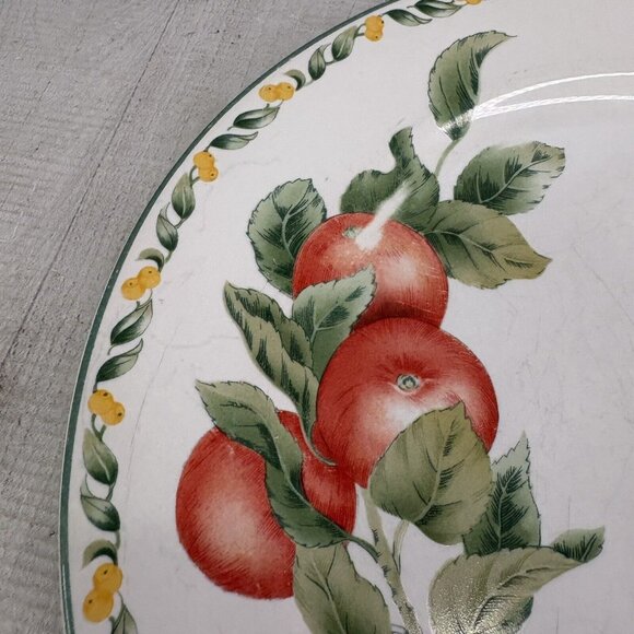 Vintage Julie Pople Avon COUNTRY FRUIT COLLECTION Porcelain Dinner Plate Set 2 - Picture 8 of 16